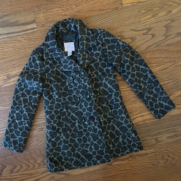 NWOT Vine and Valley Girls Size 16 Leopard Print Pea Coat NEVER WORN - Picture 6 of 15